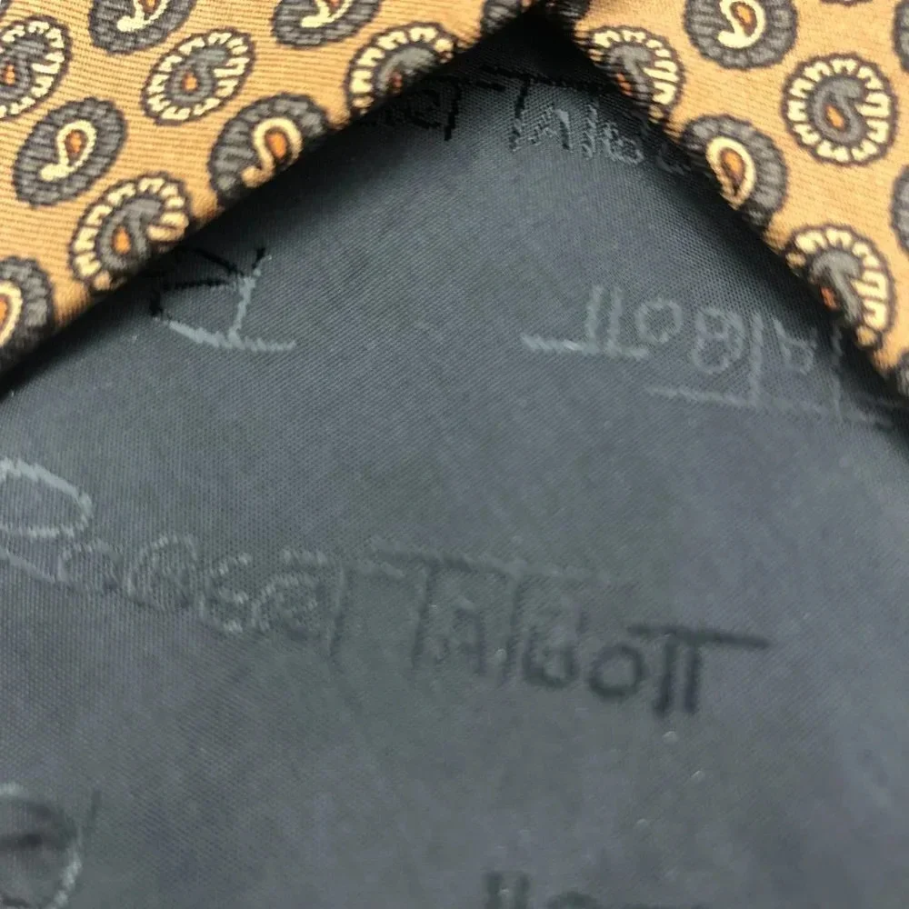 Vintage Robert Talbott paisley silk neck tie preppy business office attire